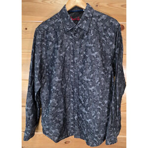 Robert Graham "Kasseri" Camouflage Button-Down Long Sleeve Shirt Men XL Light